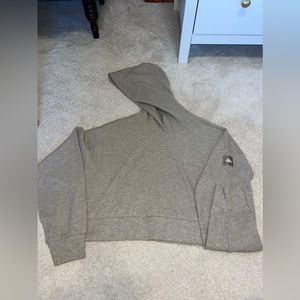 Alo Yoga Muse Cropped Hoodie- size M & tan/brown color